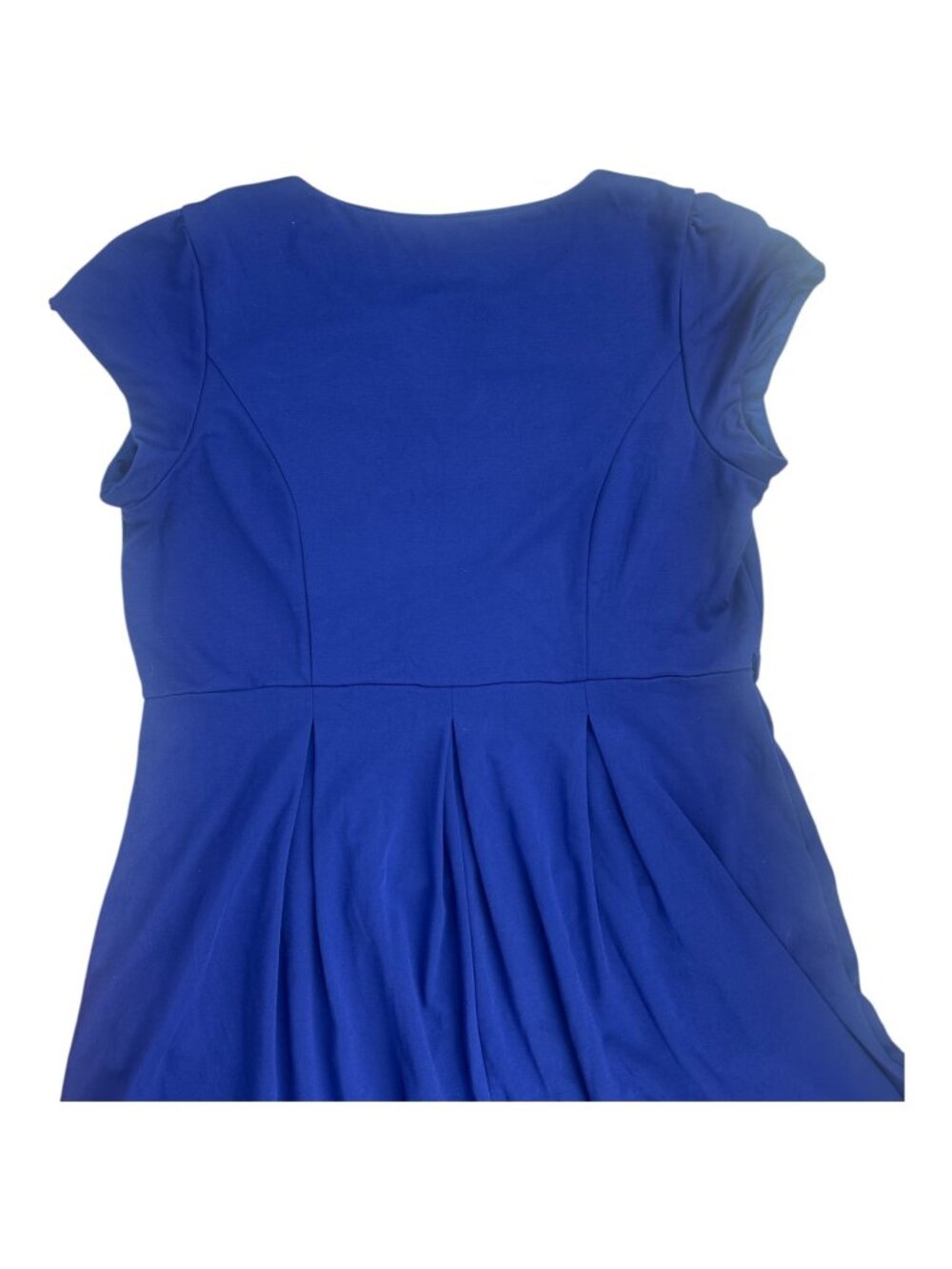 City Chic Royal Blue Fit Flare Dress Medium Plus Size V-Notch Cocktail - Picture 8 of 10